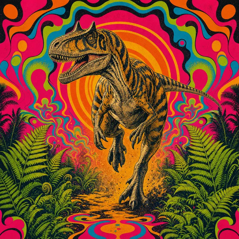 Allosaurus — Neon Pop