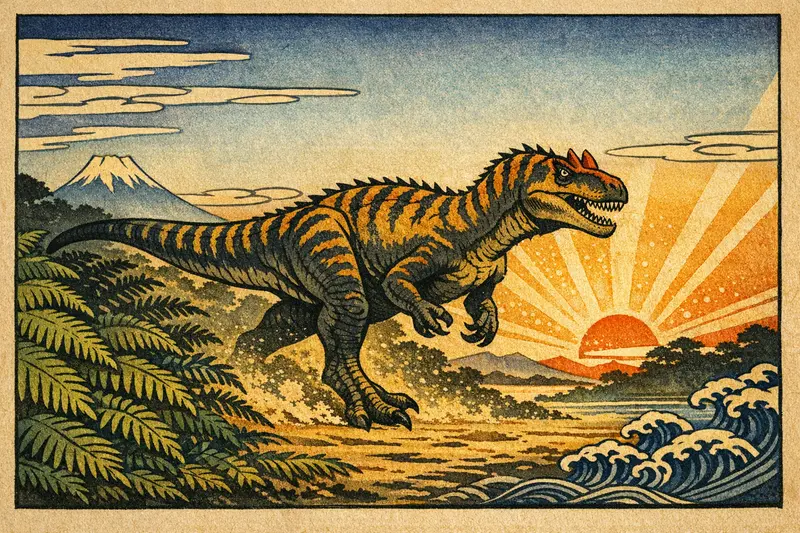 Allosaurus — Ukiyo-e