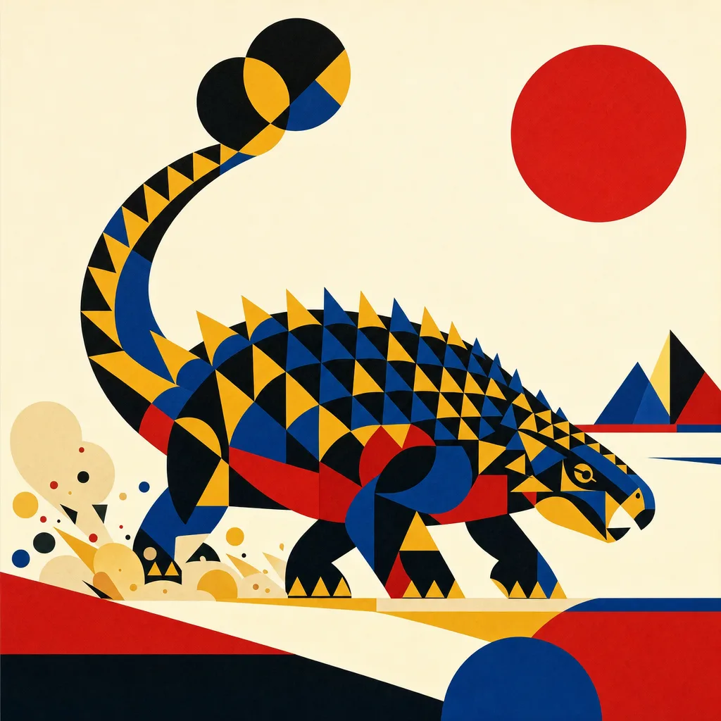 Ankylosaurus — Bauhaus: Modernist geometric reduction · alternate