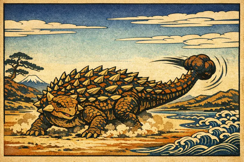 Ankylosaurus — Ukiyo-e