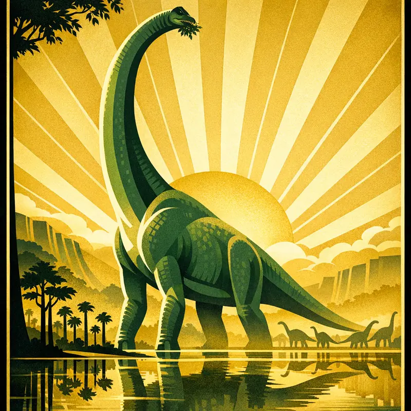 Brachiosaurus — Art Deco