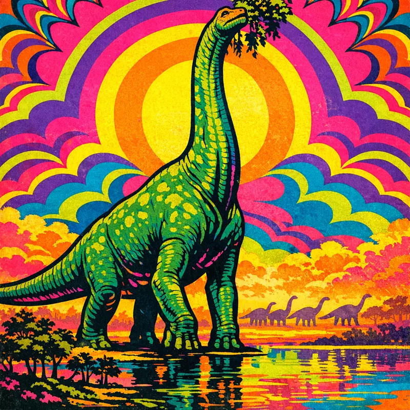 Brachiosaurus — Neon Pop