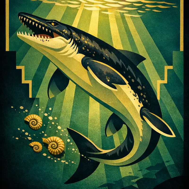 Mosasaurus — Art Deco