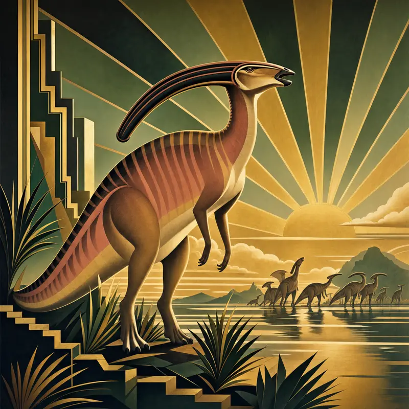 Parasaurolophus — Art Deco