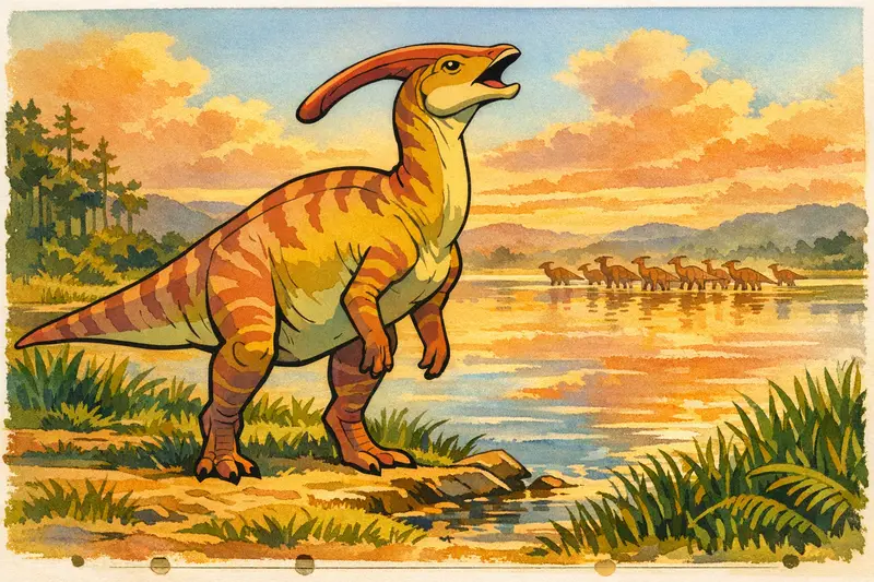 Parasaurolophus — Golden Age Cel