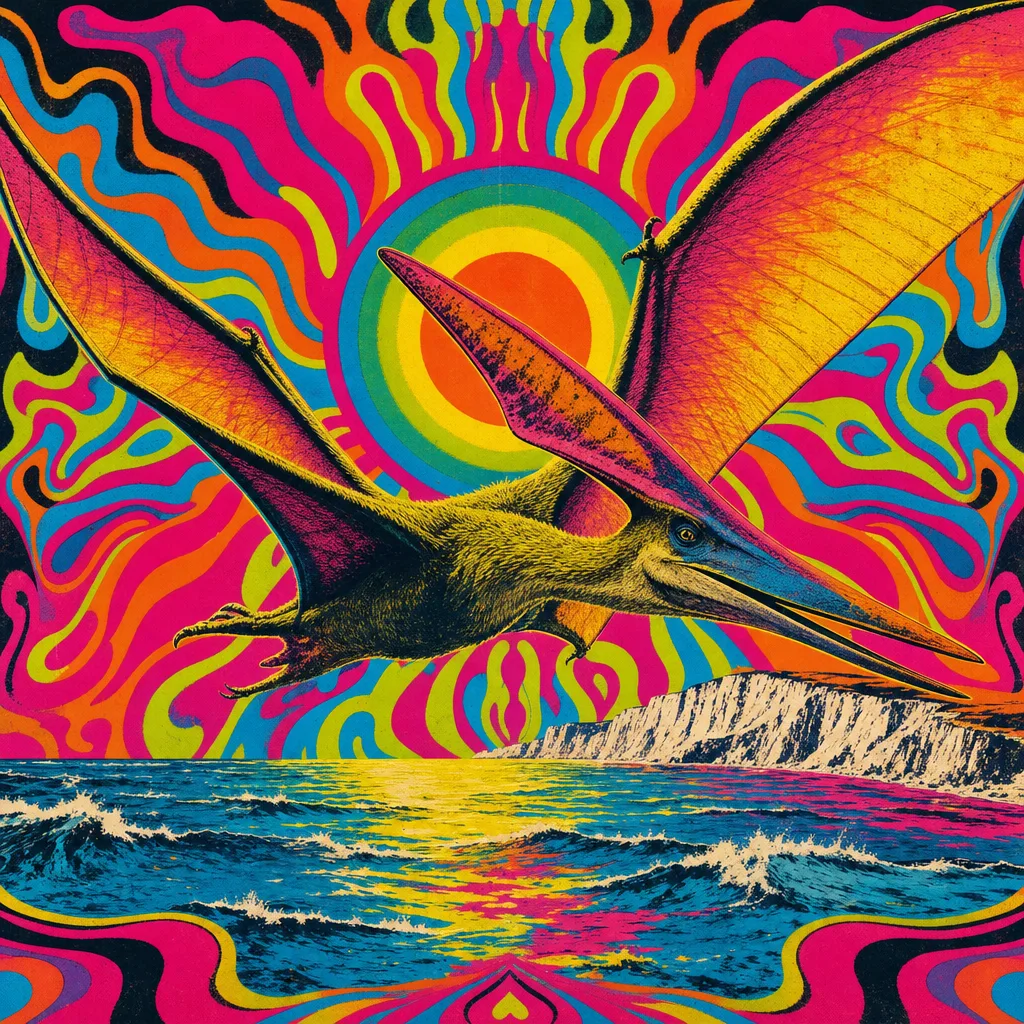 Pteranodon — Neon Pop: Playful psychedelic poster pop · alternate