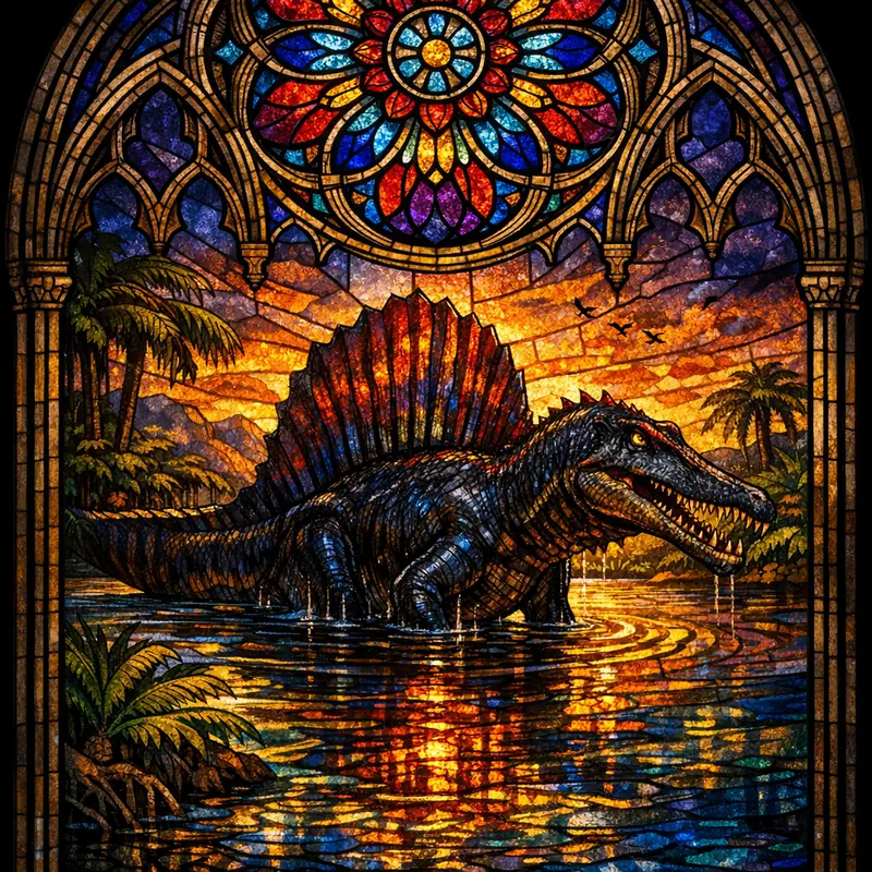Spinosaurus — Stained Glass