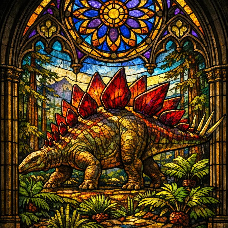 Stegosaurus — Stained Glass