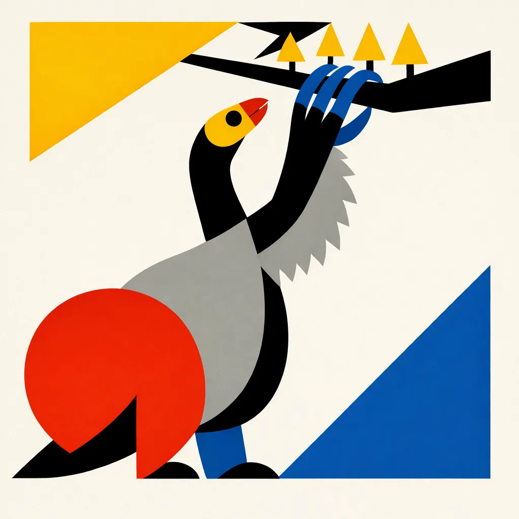 Therizinosaurus — Bauhaus: Modernist geometric reduction