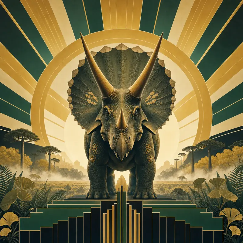 Triceratops — Art Deco