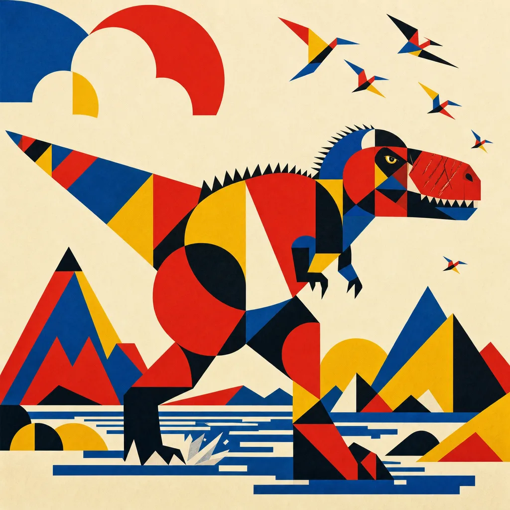 T. rex — Bauhaus: Modernist geometric reduction · alternate