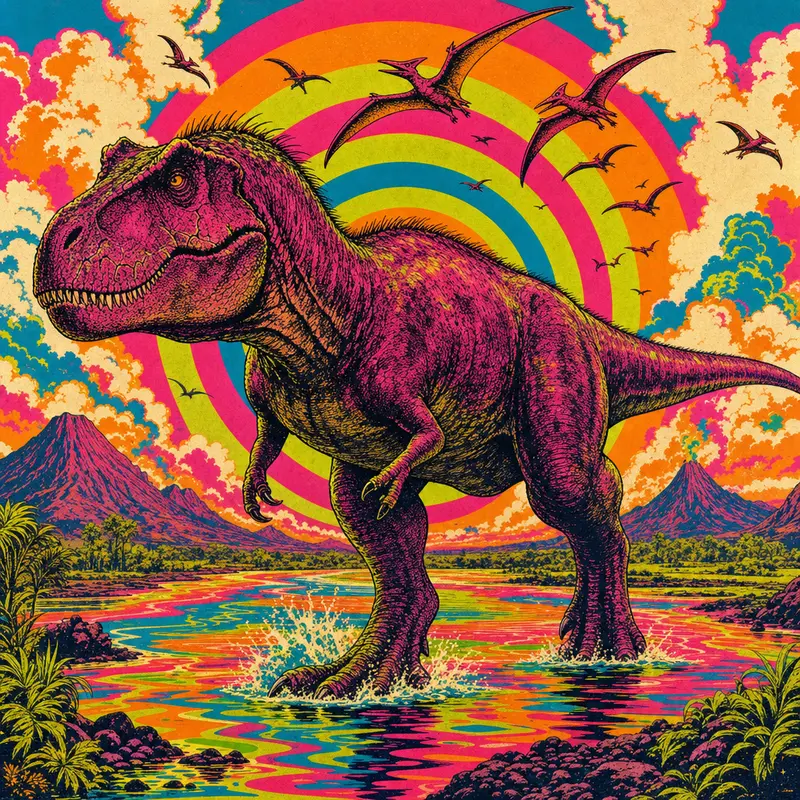 T. rex — Neon Pop