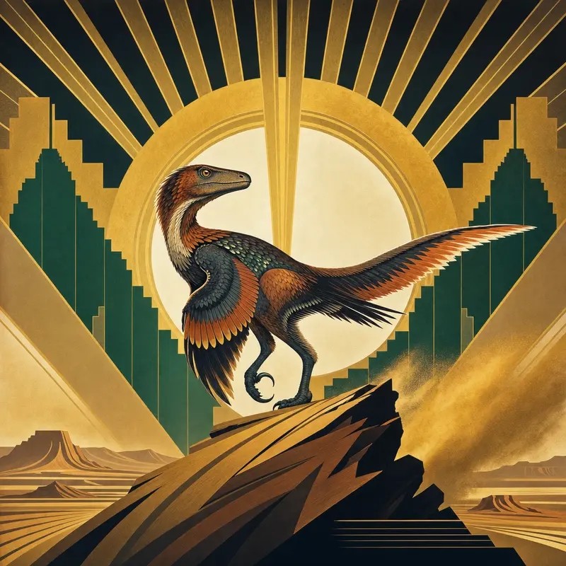 Velociraptor — Art Deco