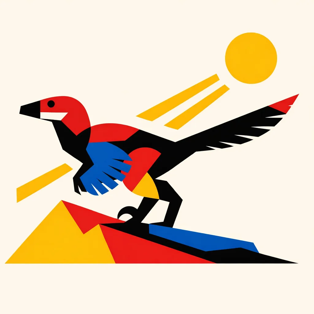 Velociraptor — Bauhaus: Modernist geometric reduction