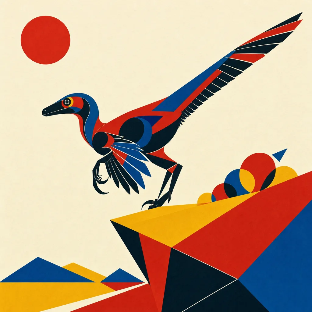 Velociraptor — Bauhaus: Modernist geometric reduction · alternate