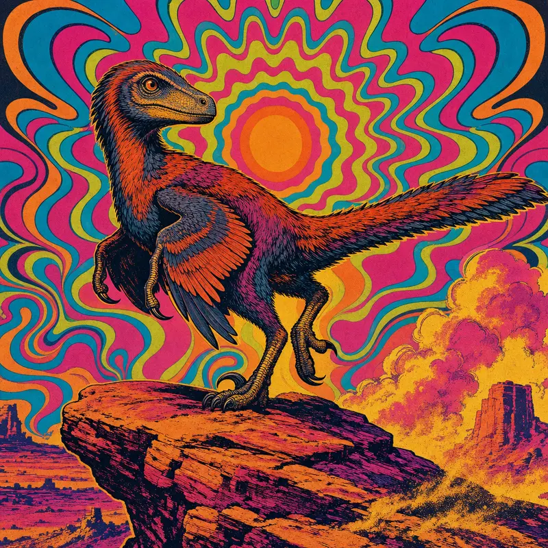Velociraptor — Neon Pop